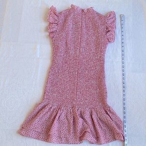 French Connection XS Elao Verona Crepe Smocked Dress Pink New, Never Wore